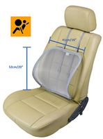 ObboMed® SM-7400G Extra-Large Adjustable Breathable Lumbar Mesh Support Seat Cushion for Posture Correction, 20” x 16” x 4”-8”, Special Fitting (Vertical or Horizontal), for Car/Office/Home (Gray)