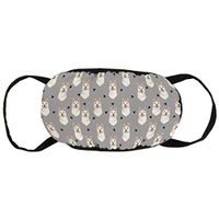 Fashion Earloop Face Covers, Anti-Dust Pollenm Smog Face and Nose Cover with Adjustable Elastic Strap, Akita Dog Triangles Pattern Cover