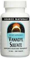 Source Naturals Vanadyl Sulfate 10 mg Supports Glucose Transport - 200 Tablets
