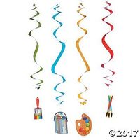 Little Artist Hanging Swirls - 12 pc