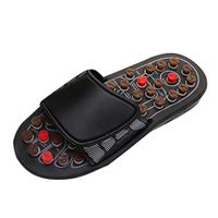 Foot Massager Slippers Reflexology Sandals Arch Pain Massage Adult Shoes Acupressure Health Shoe Gifts for Parents (US:14.0, Brown)