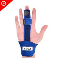 Luniquz Trigger Finger Splint, Finger Brace Splint with Metal Support to Stabilize Broken Finger Joint & Relieve Pain, Blue in L