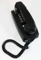 Cortelco 255400-VBA-20M Wall w/ Volume BLACK ITT-2554-V-BK