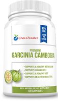 CrossTrader Garcinia Cambogia Extract 80% HCA Natural Dietary Supplement Capsules, 1000mg, 120 Capsules
