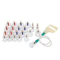 24pcs U-shape Cups Chinese Vacuum Cupping Set, Vacuum Massage Cup Kit Anti Cellulite Cup Therapy Acupuncture Suction for Detox, Muscle, Joint Pain Relief