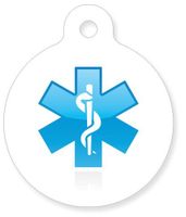 Medical ID - Blood Thinners - Modern Caduceus Symbol