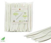 [800 COUNT] 7" Knife Disposable Cornstarch Compostable Utensils for Soup Event Picnic Appetizer Party Tasting (7 inch Long, Sustainable Cutlery Made of Corn, Dye Free, Heat Resistant)