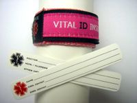 Vital ID Child Adjustable Medical ID Bracelet (Pink)