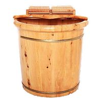 Foot tub Foot Bath Barrel Wooden Foot Basin Health Massage Insulation Cedar