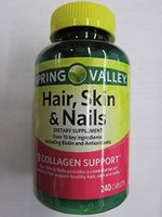 Spring Valley Hair, Skin, Nails Biotin Collagen Antioxidants, 240 Caplets (Pack of 2)
