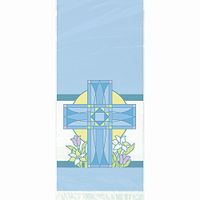 Blue Sacred Cross Religious Cellophane Bags, 20ct