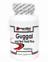 Guggal and Red Yeast Rice 450mg/450mg 90 Capsules ~ Renevitol