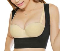 ieasysexy Chest Up Camisole Shaper Shapewear Chest Tights Corset Prevent Sagging (M, Black)