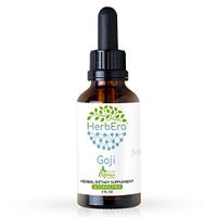 Goji B60 Alcohol-Free Herbal Extract Tincture, Organic Goji (Lucii, Lycium Barbarum) Dried Berries (2 fl oz)