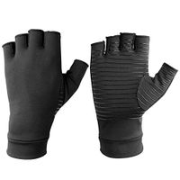 Thethan Copper Fiber Compression Arthritis Gloves Pain Relief Wrist Joints Support Brace