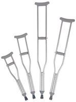 Pro Advantage P501031 Crutch, Pediatric, Aluminum, Patient Height 4' to 4' 6", Crutch Height 31 1/2" to 37 1/2", Latex Free (LF) (Pack of 8)