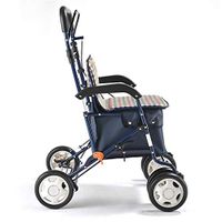 Wheelchair Medical Equipment Shopping Trolley-Lightweight Shopping Cart/Trolley/Aluminium Collapsible Chair/Grocery Walker Walker with Four Wheels，Suitable for Seniors and People in Need，5.8kg wa