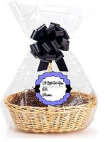 Grey Blue 2Pack Designer Cello Bags/Tags/Bows Cellophane Extra Large Gift Basket Packaging Bags Flat 25" X 30"
