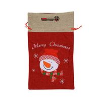 VAbBUQBWUQ Happiness is Loading Santa Clause Drawstring Candy Goody Toy Gift Stocking Bag Holiday Wrapping Party Favors Presents Decorations