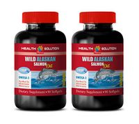 Support Brain and Focus - Wild Alaskan Salmon Oil 2000 MG - Omega 3 - Fish Oil Essential Fatty acids - 2 Bottles 180 Softgels