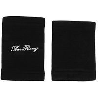 uxcell Pair Black Stretchy Band Letters Print Wrist Support Protector 2 Pcs