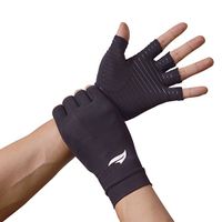 BANILLUE Copper Balance Compression Arthritis Gloves – Guaranteed Copper Infused Fit Fingerless Glove to Speed Up Recovery & Relieve Symptoms of Arthritis, RSI, Tendonitis & More – 1 Pair(Large)