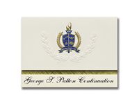 Signature Announcements George S. Patton Continuation (Harbor City, CA) Graduation Announcements, Presidential style, Elite package of 25 with Gold & Blue Metallic Foil seal