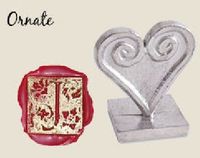 Initial Wax Seal Stamp 3/4" -Square Pewter Ornate Letter J