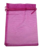 SUNGULF 50pcs Organza Pouch Bag Drawstring 5"x7" 13x18cm Strong Gift Candy B6ag Jewelry Party Wedding Favor (Hot Pink)