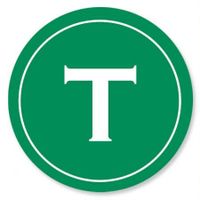Green Round Initial Personalized Envelope Seals- Set of 72 Flat Sheet Stickers