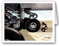 The Old Pro Funny Airplane Pilot Note Card - 10 Boxed Cards & Envelopes