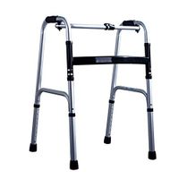 ZHPRZD Disabled Walker Auxiliary Walking Folding Walker Four-Legged Elderly Lightweight Aluminum Walker