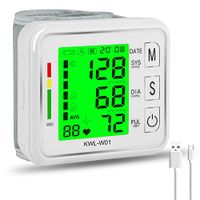Wrist Blood Pressure Monitor,MOICO Voice Broadcast Automatic Digital Blood Pressure Monitor with USB Charging, Backlight LCD Display-BP Monitor Blood Pressure Cuff Detects Irregular Heartbeat