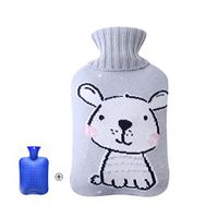 1 Liter Hot Water Bottle with Knit Cover - Cute Rabbit