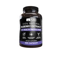 Natural Bilberry Extract, 365 Capsules, 830 mg Serving, Best Quality Fruit Extract Powder, Concentrated Herbal Remedy with No Additives, Preservatives or Fillers, Non-GMO, Made in The USA