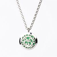 Stainless Steel Vintage Dragon Amulet Aromatherapy Essential Oil Diffuser Perfume Pendant Necklace with 10 pads