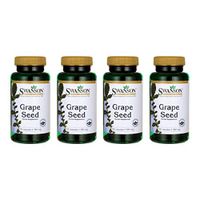Swanson Grape Seed Heart Antioxidant Free Radicals Healthy Blood Pressure Support Polyphenols OPCS Herbal Supplement 380 mg 100 Capsules (Caps) (4 Pack)