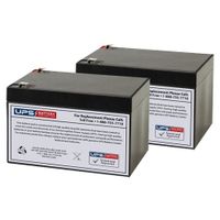 (2) 12V 12Ah F2 - UPSBatteryCenter Battery Set Replacement for Shoprider Smartie Power Chair