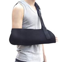 LLDY Arm Sling Support Strap, Adjustable Shoulder Wrist Elbow Sling Immobilizer, Broken Arm Bandage for Broken Wrist Shoulder immobilizer,Black,L
