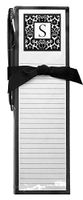 "Monogram S" Magnetic List Pad & Pen Gift Set, Blanc Noir Series