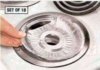 DISPOSABLE FOIL BURNER LINERS - ELECTRIC STOVES SET OF 18 BY JUMBL