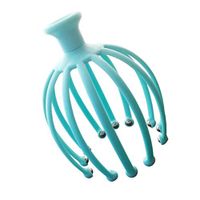 Head Massager Hand Held Claw Scalp Massager 12-Finger SPA Relax Stress Relief Hair Stimulator Adjustable for Office Men Women Pink Blue(1-Pack)