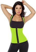 WANGWEN Sports Shapewear Perspiration Body Shaper Hot Thermal Neoprene Sweat Slimming Vest with Front Zipper for Weight Loss