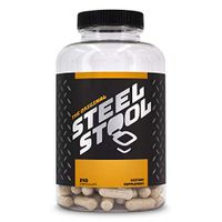 Steel Stool Fiber Supplement for Men - All-Natural Psyllium Husk Fiber Blend - Improve Digestion & Regularity (240 Capsules)