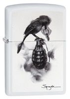 Zippo Personalized Message Engraved on Backside Edgy Part1 Lighter Indoor Outdoor Windproof Lighter (Spazuk Grenade)