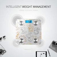 Cartoon Funny Dogs Cute Puppies Body Fat Measurement Electric Scales for Weight Bathrooms Scales Tracks 8 Key Compositions Analyzer Sync with Fitness Apps 400 Lbs