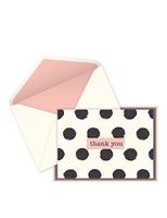 Eccolo World Traveler 14-Count Many Thanks Boxed Notes, Black White Dots (QD523)