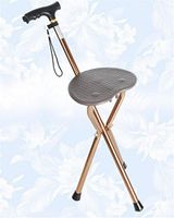 Canes Adjustable Walking Crutches Adjustable Folding Walking Chair Stool Massage Walking Stick with Seat Portable Fishing Rest Stool with LED Light 76-91 cm