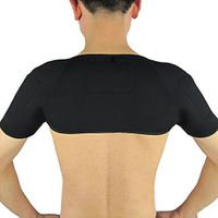 Microhealthone Unisex Medical Grade Therapeutic Self-Warming Shoulder Wraps, Black, Large/XL