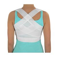 Duro-Med Posture Corrector, Unisex, Medium Posture Support Brace, Helps Reduce Back Pain, 34 to 36 Inches, Comfortable and Thin, White